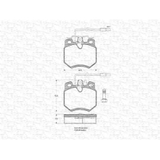 363702160299 MAGNETI MARELLI Комплект тормозных колодок, дисковый тормоз