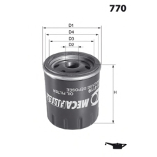 ELH4369 MECAFILTER Масляный фильтр