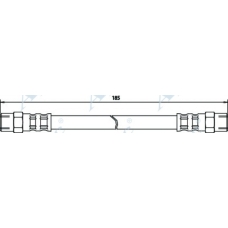 HOS3141 APEC Тормозной шланг