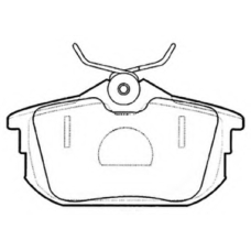 AKD-3593 ASVA Комплект тормозных колодок, дисковый тормоз