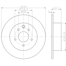 8DD 355 114-611 HELLA PAGID Тормозной диск
