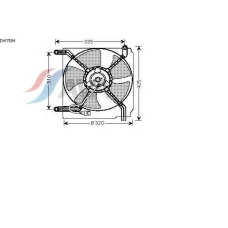 DW7504 AVA Вентилятор, охлаждение двигателя
