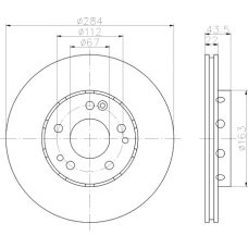 8DD 355 103-061 HELLA PAGID Тормозной диск