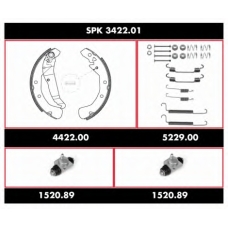 SPK 3422.01 ROADHOUSE Комплект тормозов, барабанный тормозной механизм