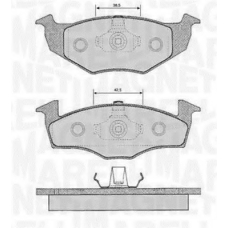 363916060388 MAGNETI MARELLI Комплект тормозных колодок, дисковый тормоз