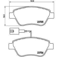 P 23 141 BREMBO Комплект тормозных колодок, дисковый тормоз
