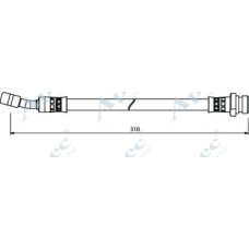 HOS4016 APEC Тормозной шланг
