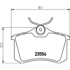 8DB 355 018-111 HELLA Комплект тормозных колодок, дисковый тормоз