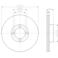 8DD 355 102-101 HELLA PAGID Тормозной диск