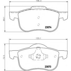 8DB 355 008-851 HELLA Комплект тормозных колодок, дисковый тормоз