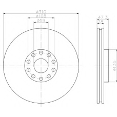 8DD 355 106-581 HELLA Тормозной диск