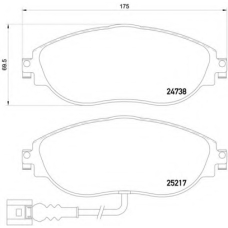 P 85 131 BREMBO Комплект тормозных колодок, дисковый тормоз