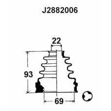 J2882006 NIPPARTS Комплект пылника, приводной вал