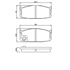 0 986 424 079 BOSCH Комплект тормозных колодок, дисковый тормоз