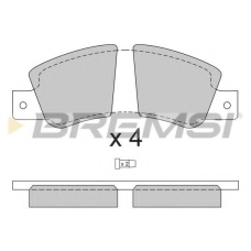 BP2181 BREMSI Комплект тормозных колодок, дисковый тормоз