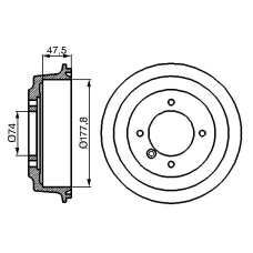 0 986 477 065 BOSCH Тормозной барабан