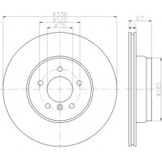 8DD 355 111-951 HELLA Тормозной диск