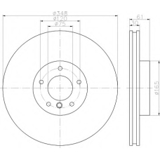 8DD 355 121-441 HELLA Тормозной диск