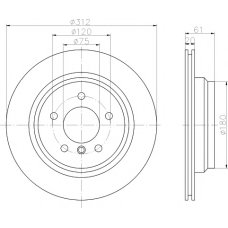 8DD 355 106-781 HELLA PAGID Тормозной диск