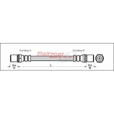 4112214 METZGER Тормозной шланг