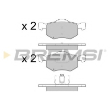 BP3058 BREMSI Комплект тормозных колодок, дисковый тормоз
