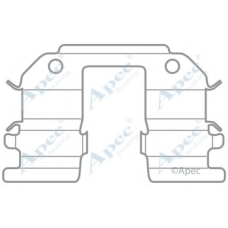 KIT1019 APEC Комплектующие, тормозные колодки