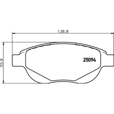 8DB 355 015-381 HELLA PAGID Комплект тормозных колодок, дисковый тормоз