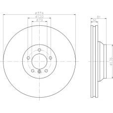 8DD 355 122-652 HELLA PAGID Тормозной диск