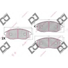 BP2192 DJ PARTS Комплект тормозных колодок, дисковый тормоз