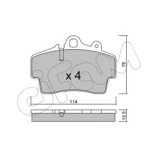 822-891-0 CIFAM Комплект тормозных колодок, дисковый тормоз