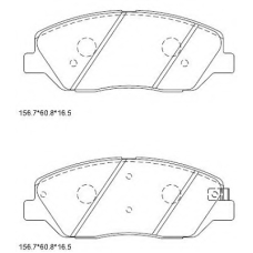KD9728 ASIMCO Комплект тормозных колодок, дисковый тормоз