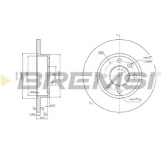 DBA055S BREMSI Тормозной диск