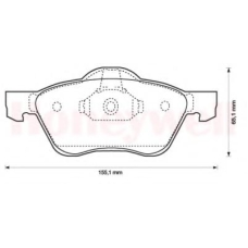 572431B BENDIX Комплект тормозных колодок, дисковый тормоз