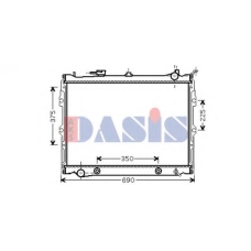 110059N AKS DASIS Радиатор, охлаждение двигателя