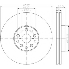 8DD 355 116-911 HELLA Тормозной диск