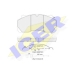 151858-228 ICER Комплект тормозных колодок, дисковый тормоз