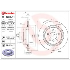 09.8700.11 BREMBO Тормозной диск