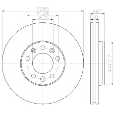 8DD 355 113-661 HELLA Тормозной диск
