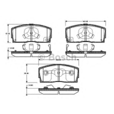 0 986 TB2 133 BOSCH Комплект тормозных колодок, дисковый тормоз