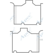 KIT323 APEC Комплектующие, тормозные колодки