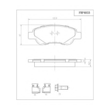 FBP4033 FI.BA Комплект тормозных колодок, дисковый тормоз