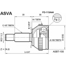 FD-113A44 ASVA Шарнирный комплект, приводной вал