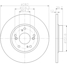 MDC1877 MINTEX Тормозной диск
