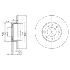 BG2147 DELPHI Тормозной диск