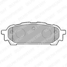 LP1822 DELPHI Комплект тормозных колодок, дисковый тормоз