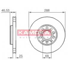 1033354 KAMOKA Тормозной диск