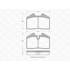 363702160820 MAGNETI MARELLI Комплект тормозных колодок, дисковый тормоз