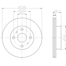 8DD 355 102-611 HELLA Тормозной диск