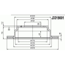 J3319001 NIPPARTS Тормозной диск