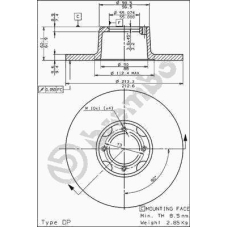 08.4334.10 BREMBO Тормозной диск